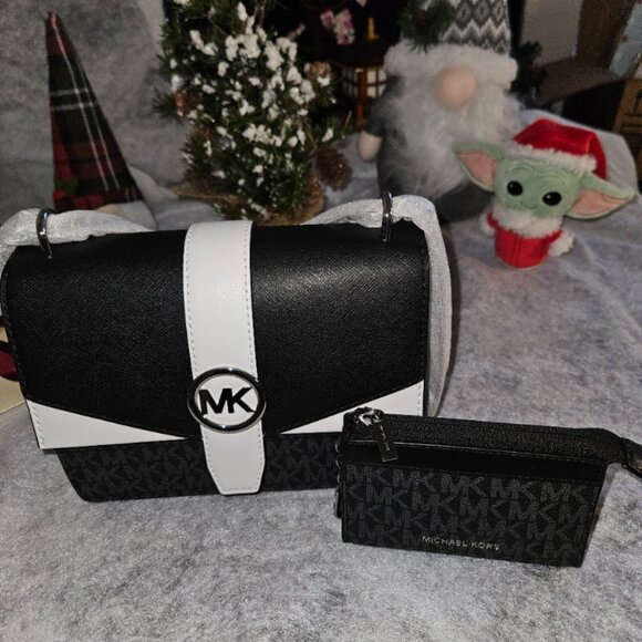 Michael Kors - Greenwich Small Color-Block Signature Logo Crossbody Bag NWT - Picture 1 of 7